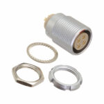 ECG.2B.304.CLL Lemo Push-Pull Connector Receptacle, Female Sockets 4 Position Solder Cup