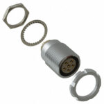 ECG.2B.306.CLL Lemo Push-Pull Connector Receptacle, Female Sockets 6 Position Solder Cup