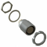 ECG.2B.312.CLN Lemo Push-Pull Connector Receptacle, Female Sockets 12 Position Solder