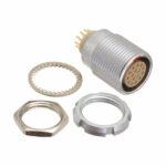 ECG.2B.316.CLN Lemo Push-Pull Connector Receptacle, Female Sockets 16 Position Solder