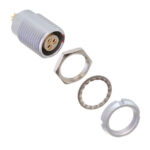 ECG.1B.303.CLL Lemo Push-Pull Connector Receptacle, Female Sockets 3 Position Solder Cup