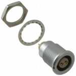 EGG.1B.302.CLL Lemo Push-Pull Connector Receptacle, Female Sockets 2 Position Solder Cup