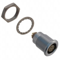 EGG.1B.304.CLL Lemo Push-Pull Connector Receptacle, Female Sockets 4 Position Solder Cup