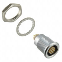 EGG.1B.307.CLL Lemo Push-Pull Connector Receptacle, Female Sockets 7 Position Solder Cup