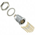EGG.1B.308.CYM Lemo Push-Pull Connector Receptacle, Female Sockets 8 Position Crimp