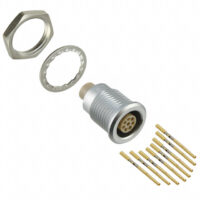 EGG.1B.308.CYM Lemo Push-Pull Connector Receptacle, Female Sockets 8 Position Crimp