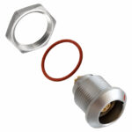 EGG.0K.304.CLL Lemo Push-Pull Connector Receptacle, Female Sockets 4 Position Solder Cup