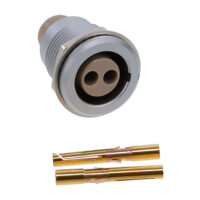 EGG.2B.302.CYM Lemo Push-Pull Connector Receptacle, Female Sockets 2 Position Crimp