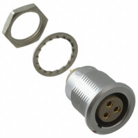 EGG.2B.303.CLL Lemo Push-Pull Connector Receptacle, Female Sockets 3 Position Solder Cup