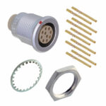 EGG.2B.310.CYM Lemo Push-Pull Connector Receptacle, Female Sockets 10 Position Crimp