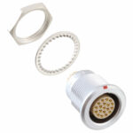 EGG.2B.319.CLL Lemo Push-Pull Connector Receptacle, Female Sockets 19 Position Solder Cup