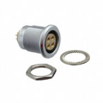 EGG.3B.304.CLL Lemo Push-Pull Connector Receptacle, Female Sockets 4 Position Solder Cup