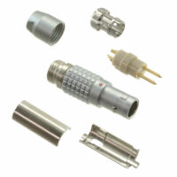 FGG.0B.302.CLAD21 Lemo Push-Pull Connector Plug, Male Pins 2 Position Solder Cup