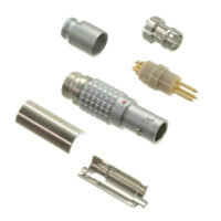 FGG.0B.303.CLAD42Z Lemo Push-Pull Connector Plug, Male Pins 3 Position Solder Cup