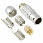 FGG.3B.322.CLAD10 Lemo Push-Pull Connector Plug, Male Pins 22 Position Solder Cup