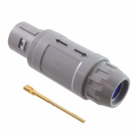 FGG.3P.306.PLWD75G Lemo Push-Pull, Detent Lock Connector Plug, Male Pins 7 (6 + PE) Position Solder Cup
