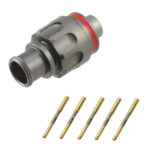 FGS.0M.305.XLMT Lemo Threaded Connector Plug, Female Sockets 5 Position Crimp