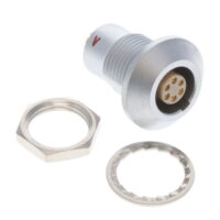 HGG.1B.306.CLLPV Lemo Push-Pull Connector Receptacle, Female Sockets 6 Position Solder Cup