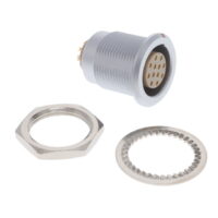 EGG.3B.312.CLL Lemo Push-Pull Connector Receptacle, Female Sockets 12 Position Solder Cup