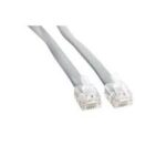 MP-5FRJ12STWS-002 Amphenol Flat Silver Satin Modular RJ12 / RJ12 Straight-Thru Cables