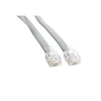 MP-5FRJ12STWS-002 Amphenol Flat Silver Satin Modular RJ12 / RJ12 Straight-Thru Cables