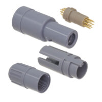 PAA.M1.0GL.AC39G Lemo Push-Pull, Detent Lock Connector Plug, Male Pins 10 Position Solder Cup