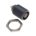 PKG.M1.0SL.LZ Lemo Push-Pull, Detent Lock Connector Receptacle, Female Sockets 10 Position Solder Cup