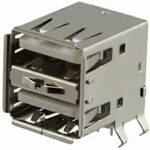 USB-A (USB TYPE-A), Stacked Receptacle Connector 8 Position Through Hole, Right Angle