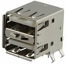 On-Shore USB-A2HSB6 Connector USB TYPE A DUAL R/A BLACK Trusted Distributor USB-A (USB TYPE-A), Stacked Receptacle Connector 8 Position Through Hole, Right Angle