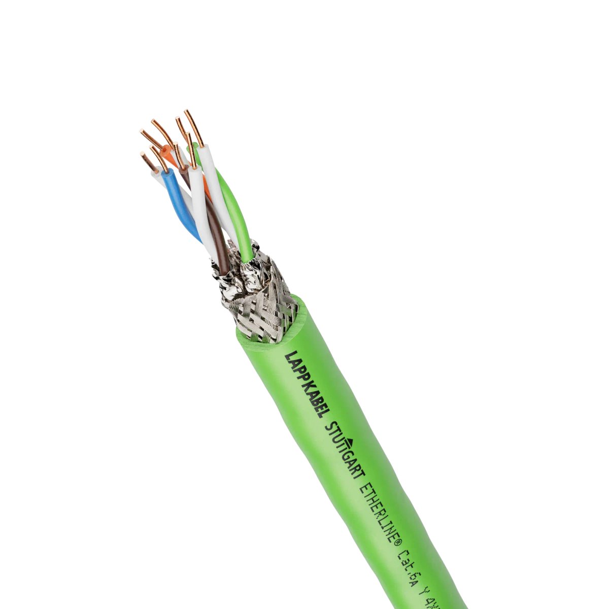 2170464 LAPP Etherline Multi-Pair, Cat6a Cable/Wire 22 AWG 8 (4 Pair Twisted) Conductor Green Trusted Distributor 2170464 LAPP Etherline Multi-Pair, Cat6a Cable/Wire 22 AWG 8 (4 Pair Twisted) Conductor Green