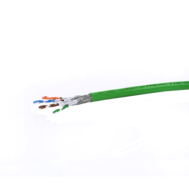 2170472 LAPP Etherline Multi-Pair, Cat7 Cable/Wire 22 AWG 8 (4 Pair Twisted) Conductor Green Trusted Distributor 2170472 LAPP Etherline Multi-Pair, Cat7 Cable/Wire 22 AWG 8 (4 Pair Twisted) Conductor Green