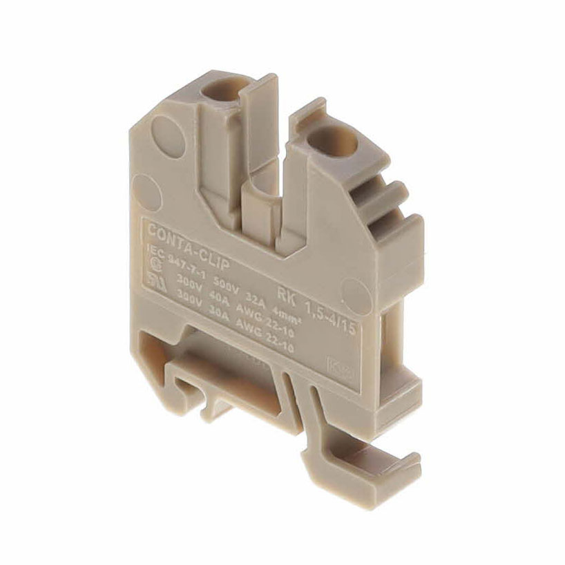 1010.2 Conta-Clip Connector Terminal Block 2-Poles Feed Through Beige Trusted Distributor 1010.2 Conta-Clip Connector Terminal Block 2-Poles Feed Through Beige