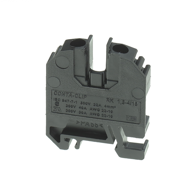 1010.4 Conta-Clip Connector Terminal Block 2-Poles Feed Through Black Trusted Distributor 1010.4 Conta-Clip Connector Terminal Block 2-Poles Feed Through Black
