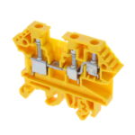 1210.8 Conta-Clip Connector Terminal Block 3-Poles Feed Through Yellow
