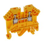1296.8 Conta-Clip Connector Terminal Block 2-Poles Feed Through Yellow