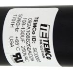 TEMCo CD60 Motor Run Capacitor 220-250VAC Round