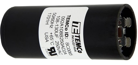 TEMCo CD60 Motor Run Capacitor 220-250VAC Round Trusted Distributor TEMCo CD60 Motor Run Capacitor 220-250VAC Round