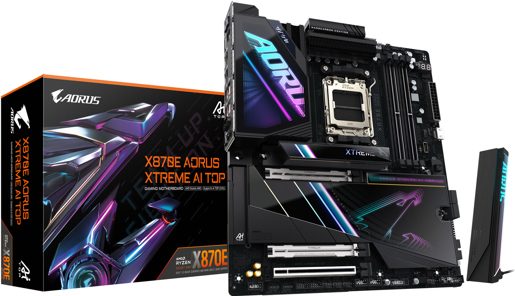 X870E AORUS XTREME AI TOP Gigabyte AMD AM5 eATX Motherboard Trusted Distributor X870E AORUS XTREME AI TOP Gigabyte AMD AM5 eATX Motherboard