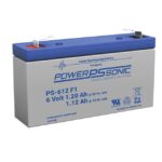 PS-612 F1 PowerSonic Battery Lead Acid 6V 1.2AH Battery