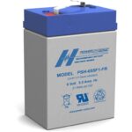PSH-655 F1 FR PowerSonic Battery Lead Acid  6V 5.5AH HR Battery