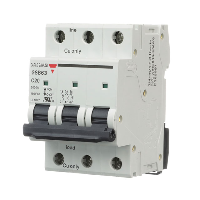 GSB633PC16 Carlo Gavazzi Circuit Breaker 480V 16A 3 Pole Trusted Distributor GSB633PC16 Carlo Gavazzi Circuit Breaker 480V 16A 3 Pole