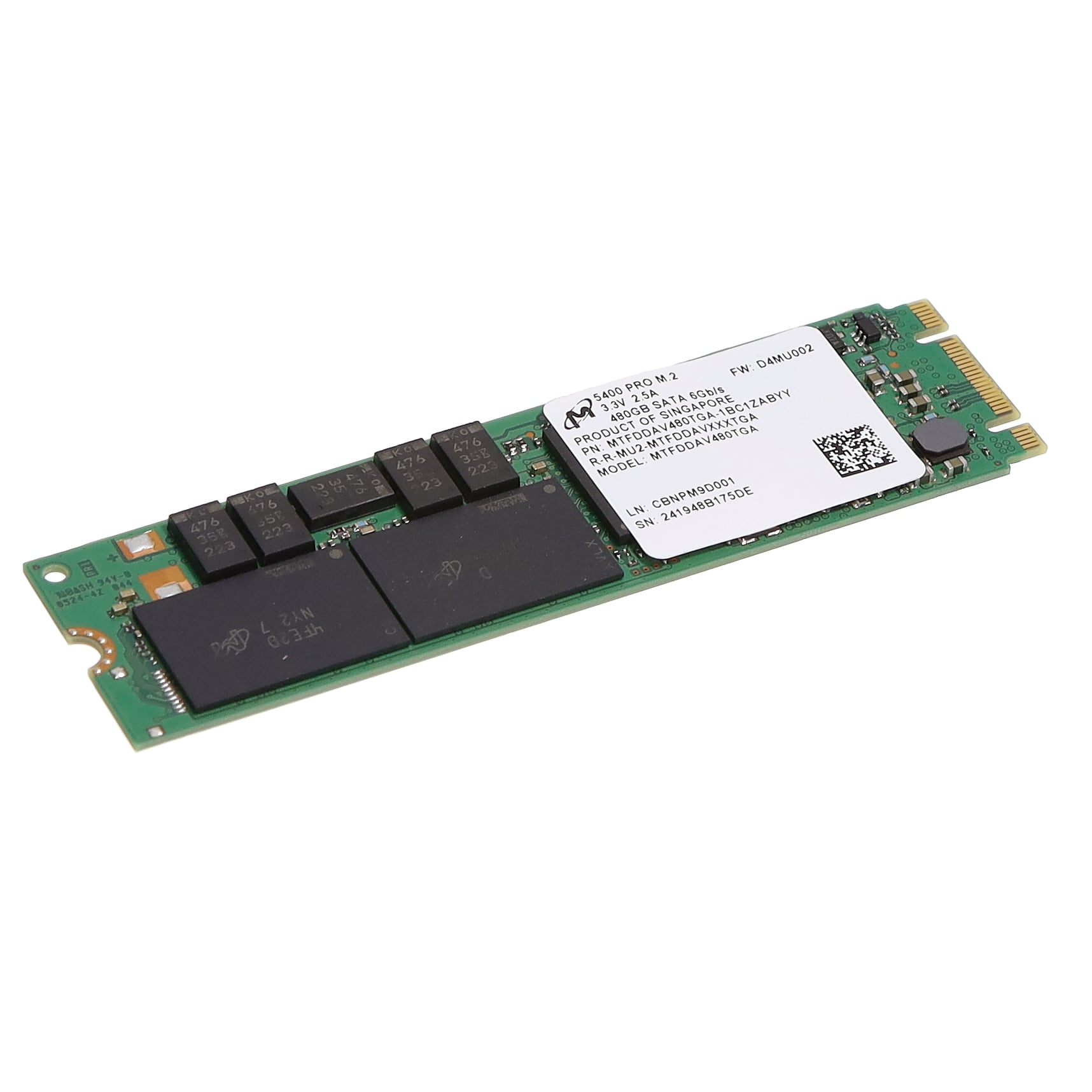 MTFDDAV480TGA-1BC1ZABYY Micron Solid State Drive 480GB M.2 Module Trusted Distributor MTFDDAV480TGA-1BC1ZABYY Micron Solid State Drive 480GB M.2 Module