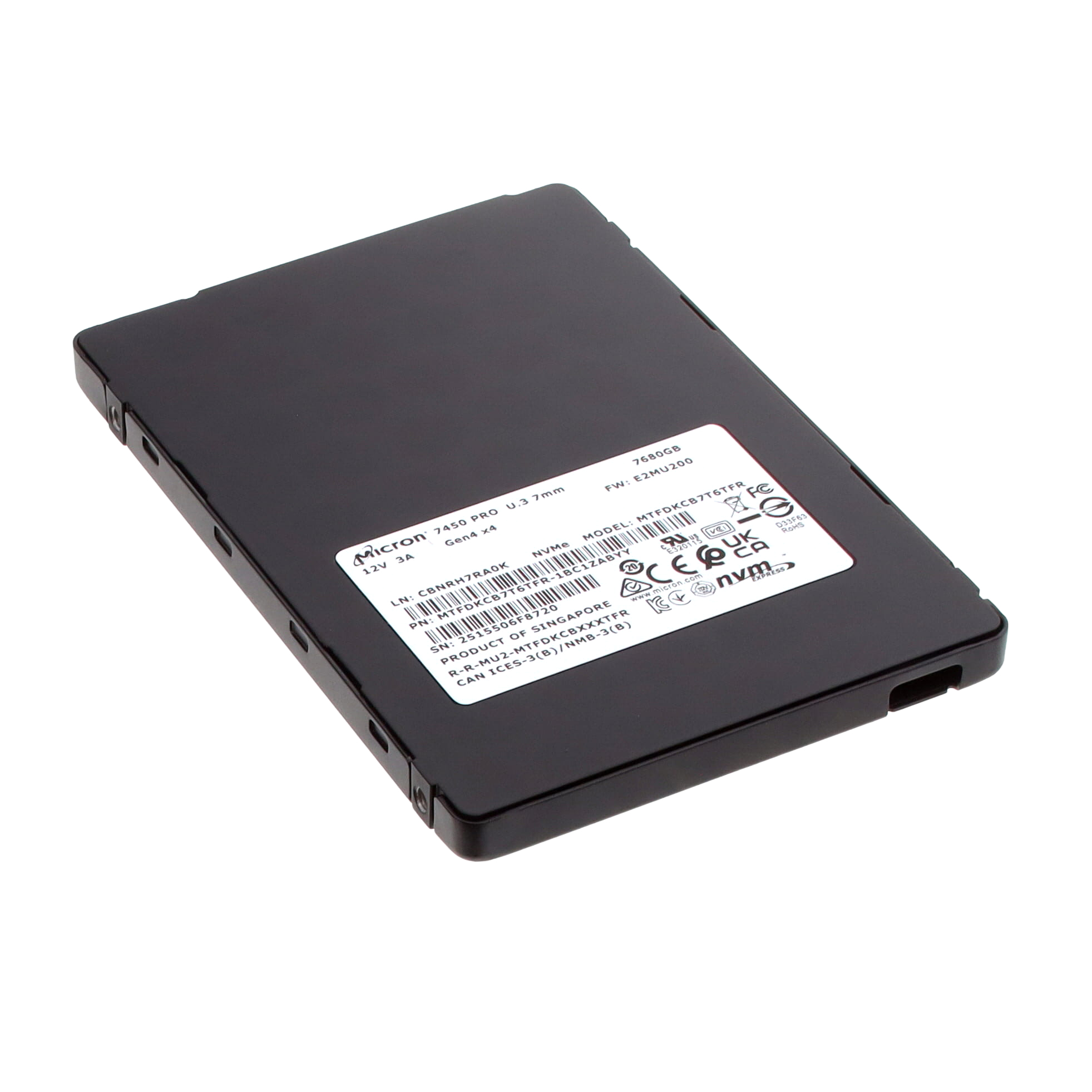 MTFDKCB7T6TFR-1BC1ZABYY Micron Solid State Drive 7.68TB 2.5″ Trusted Distributor MTFDKCB7T6TFR-1BC1ZABYY Micron Solid State Drive 7.68TB 2.5"